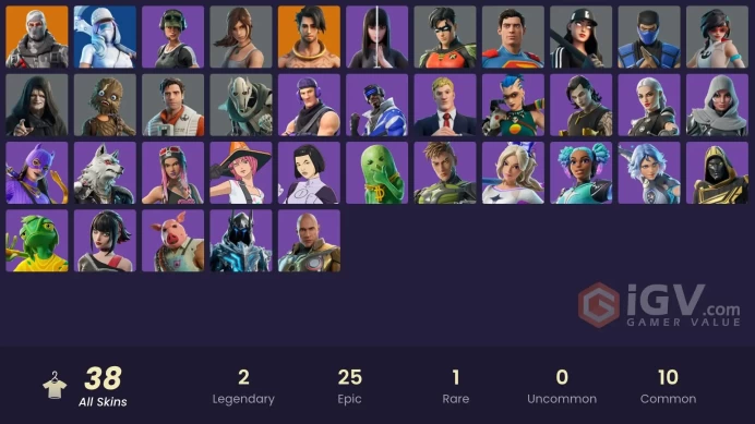 | PC/PSN | 38 SKINS | Havoc | Raz | Apprentice Evie | Charlotte | Killswitch | Outlaw Midas | Haylee Skye | Cassidy Quinn | 50 VBUCKS | FiMdS |