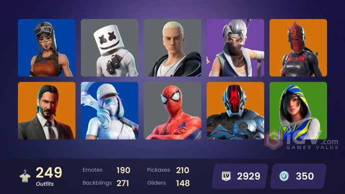 [PSN/PC/Xbox] 249 skins | Leviathan Axe | Lara Croft | Reaper | Joltara | Chun-Li | Spider-Man | John Wick | Meowscles | Peter Griffin | 300 VB