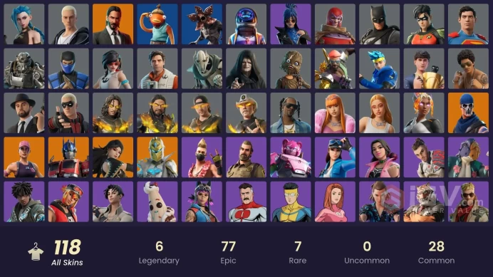 [PSN/PC/Xbox] 118 skins | OG STW | Astro Jack | Arcane Jinx | John Wick | Point Patroller | Cloud Striker | Major Lazer | Sultura | Optimus Prim