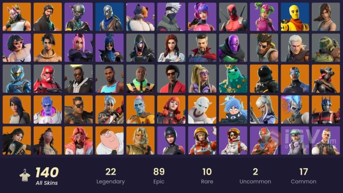 [PC/XBOX] 140 skins | The Reaper | Blue Squire | Royale Knight | Elite Agent | Naruto Uzumaki | Gear Specialist Maya | Zeus | -2400 VB