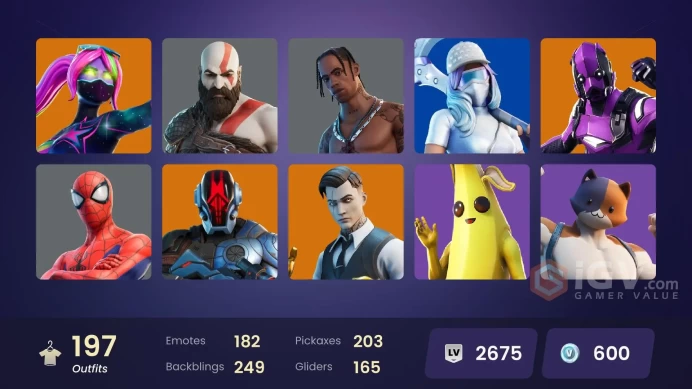 [PC/PSN/XBOX/NIN] 197 skins | Dark Vertex | Eon | Travis Scott | Astro Jack | Gold Midas | Gold Brutus | Gold Kratos | Sultura | Vivi Chroma | 