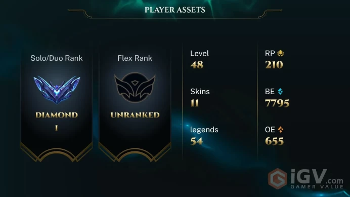 EUW -(S16) DIAMOND 1 %57WR - 54 Champ - 11 Good Skins (1 Ultimate, 1 Mythic) - HONOR 4 - HANDMADE - FULL ACCES - LIFETIME WARRANTY - CHEAP