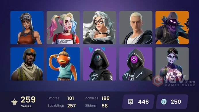 [ALL PLATFORMS]-260 Skin (197 Paid)-400K V-BUCKS SPEND-Vertex-Oppressor-Backlash-Ascendant Midas-Ryūji-FULL ACCESS -BEST SELLER-