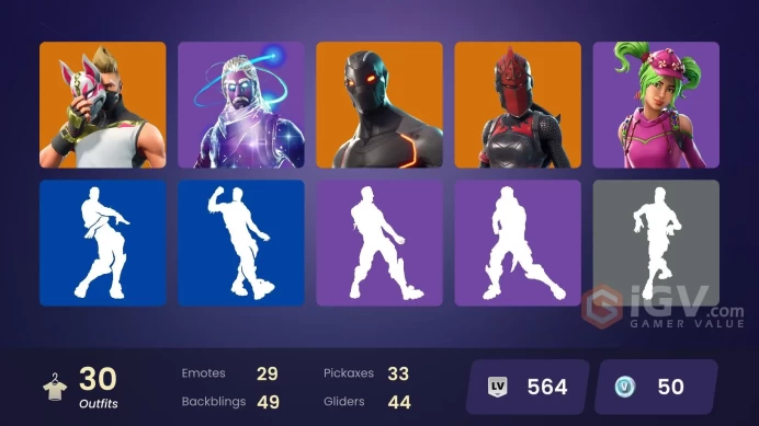 Full Access [PSN/Xbox/PC] Galaxy - 29 Skins - Omega (Stage 5) - Drift - Skull Trooper - FA #4444
