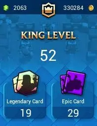 Clash royal (Android/iOS) KT 14 - lvl 52 - Cards109 /121 - Max Card 45 _lvl 13 card 5/Emote 100 / skin tower 2 /Fast delivery/Cheap sale