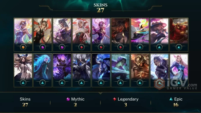 [Code 9986] Level 55 + 26 Skins / EUW / Very Cheap