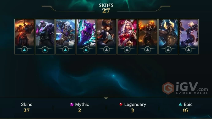 [Code 9986] Level 55 + 26 Skins / EUW / Very Cheap