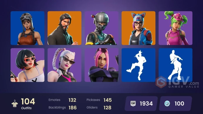 Full Access [Xbox/PSN/PC] 104 Skins - Renegade Raider - The Reaper - Elite Agent - Rogue Agent - Andromeda - The Prisoner - Malik - Nezumi - Rox