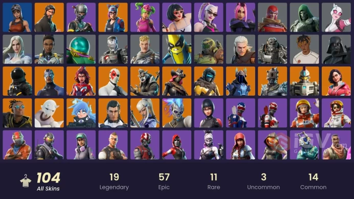 Full Access [Xbox/PSN/PC] 104 Skins - Renegade Raider - The Reaper - Elite Agent - Rogue Agent - Andromeda - The Prisoner - Malik - Nezumi - Rox