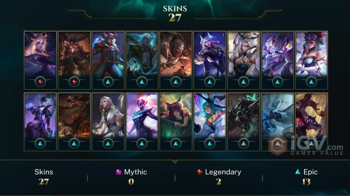 | LAN | 27 SKINS | SILVER 4 | 155 CHAMPIONS | 188 LEVEL | INSTANT DELIVERY | FULL ACCESS | FhGyp |