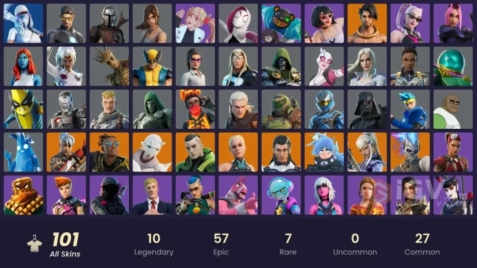 [Code 9994] [PC] 101 skins | Twyn | The Ageless | Malik | Ronin | Raz | Nezumi | Snap | Renzo the Destroyer | Mizuki | Paradigm (Reality-659) | 