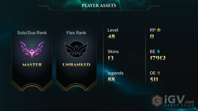 [EUW] S16! - SPLIT 2! MASTER  57 Win Rate 57 Win 43 Lose - 17..9k Be HIGHT MMR -88 Champs - Insta Delivery