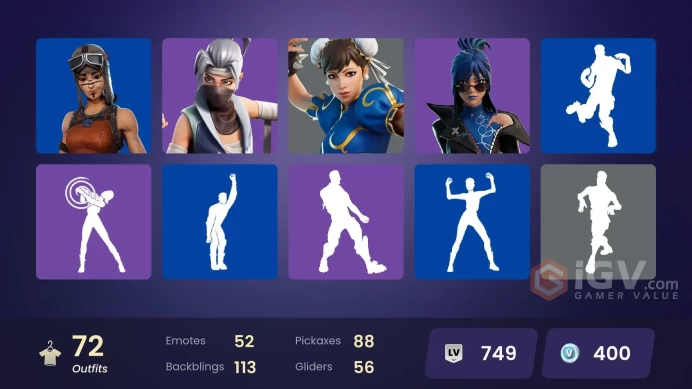 Fortnite Account [PC] 70 skins | Renegade Raider | Spectra Knight | Omegarok | Valeria | Peter Griffin | Padmé Amidala | Luke Skywalker | Glaci