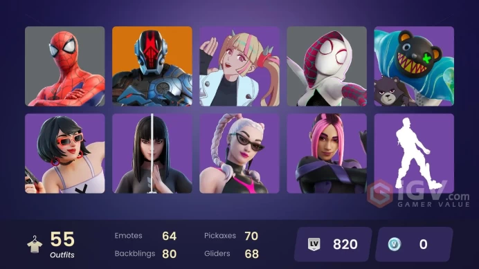   Fortnite Account [PC] 55 skins | Ronin | Torin | Paradigm (Reality-659) | Nezumi | Snap | Era | Twyn | The Ageless | The Cube Queen | The Foun
