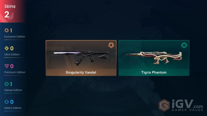 EU 2 skins | Singularity Vandal | Tigris Phantom | V0476