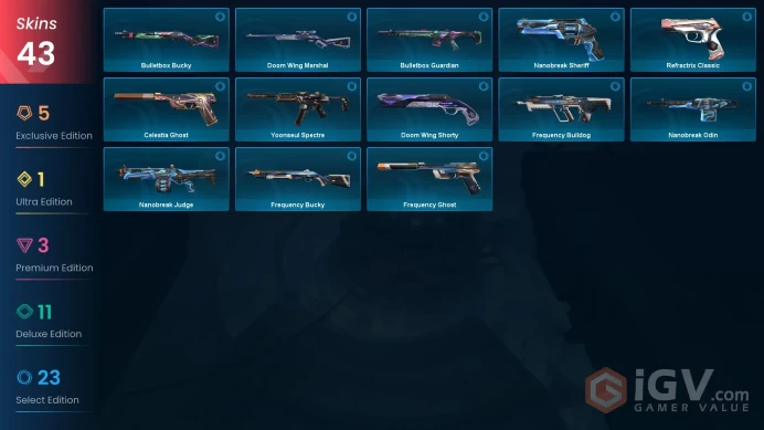 EU 43 skins | Evori Dreamwings Vandal | Torque Coiler | Overlay Dagger | Wonderstallion Hammer | Reaver Phantom | Gaia's Vengeance Ghost | V0529