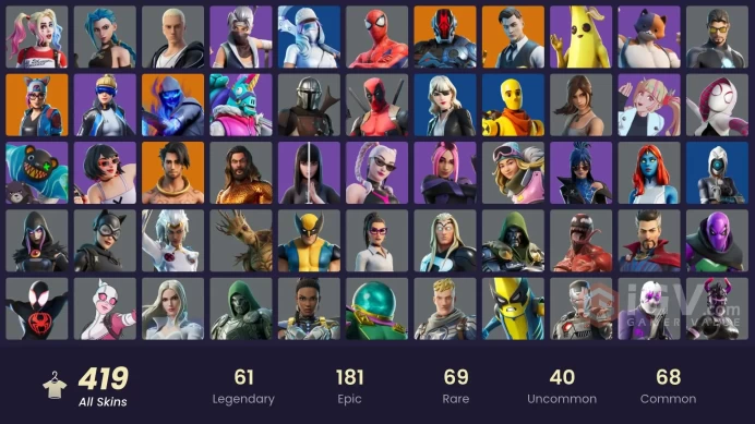 [PC/PSN/XBOX] 419 skins | Polo Prodigy | Merry Mint Axe | Leviathan Axe | Harley Quinn | Point It Out | Lara Croft | FNCS Champion items