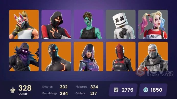 [PC/PSN/XBOX] 326 skins | Deluxe STW | IKONIK | Merry Mint Axe| Blue Squire | Royale Knight | Chun-Li | Laugh It Up | Take The L | Glow | 1850 V