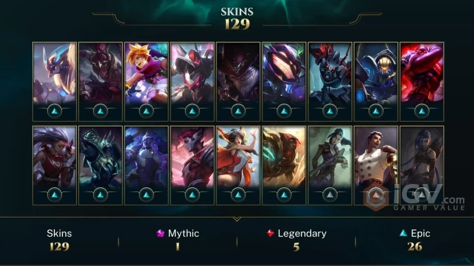 【LAN 】Level 268 150 Champ/129 Skins Full Access High Quality Account Instant Delivery️