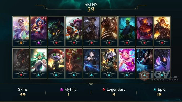 【LAN 】Level 302    114 Champ/59  Skins   Full Access  High Quality Account  Instant Delivery️