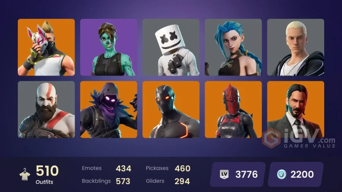 [PC/PSN/XBOX] 502 skins | Deluxe STW | Leviathan Axe |  Kratos | Lara Croft | WORLD CUP | Reaper Axe | Tidy | Laugh It Up | 2200 VB