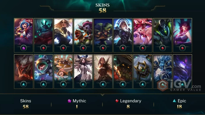 【LAN 】Level 279 76 Champ/ 58 Skins Full Access High Quality Account Instant Delivery️