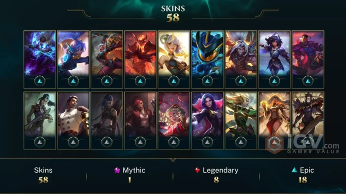 【LAN 】Level 279 76 Champ/ 58 Skins Full Access High Quality Account Instant Delivery️