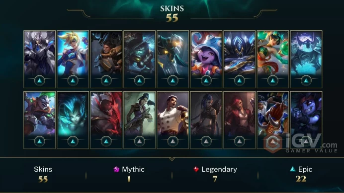 【LAN 】Level 140   75  Champ/ 55 Skins   Full Access  High Quality Account  Instant Delivery️
