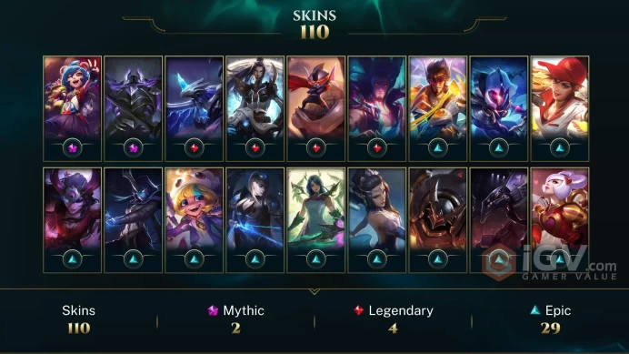 【LAN 】Level 280    130 Champ/ 110 Skins   Full Access  High Quality Account  Instant Delivery️
