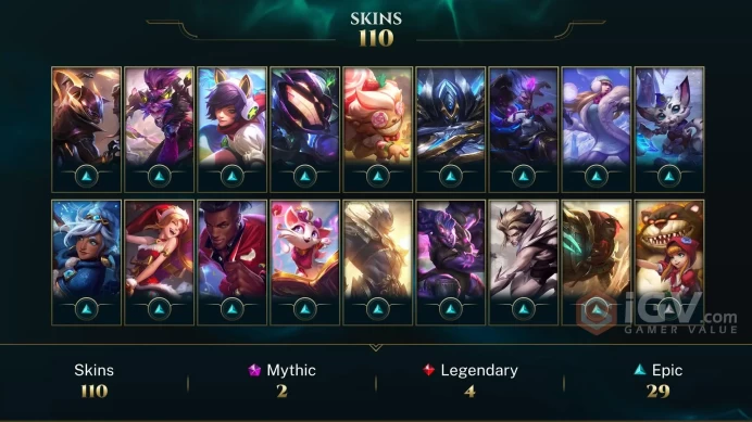【LAN 】Level 280    130 Champ/ 110 Skins   Full Access  High Quality Account  Instant Delivery️