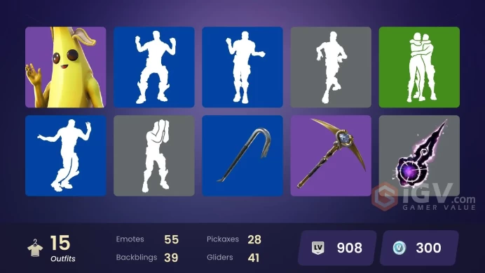 14262[PC/PSN/XBOX]Master Chief|Ruin|Blackheart|Luxe|The Scientist|Hybrid|Peely|Lt. Evergreen|Sidewinder|Ember|Master Key