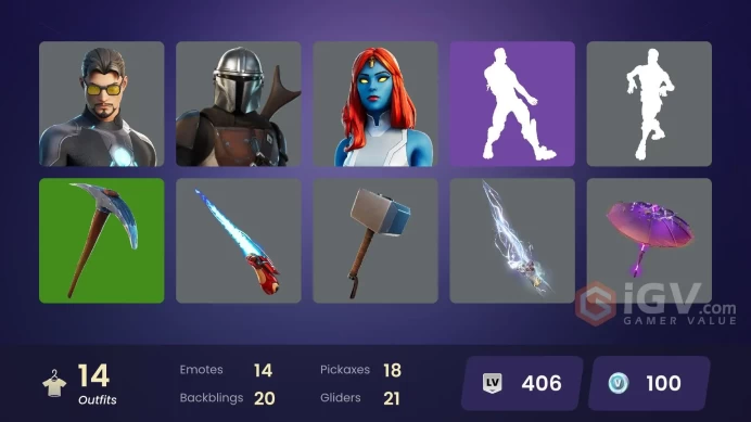 14266[PC/PSN/XBOX]Predator|Mandalorian|Tony Stark|Jennifer Walters|Wolverine|Groot|Doctor Doom|Thor|Mystique|Storm|Mave|Reese|
