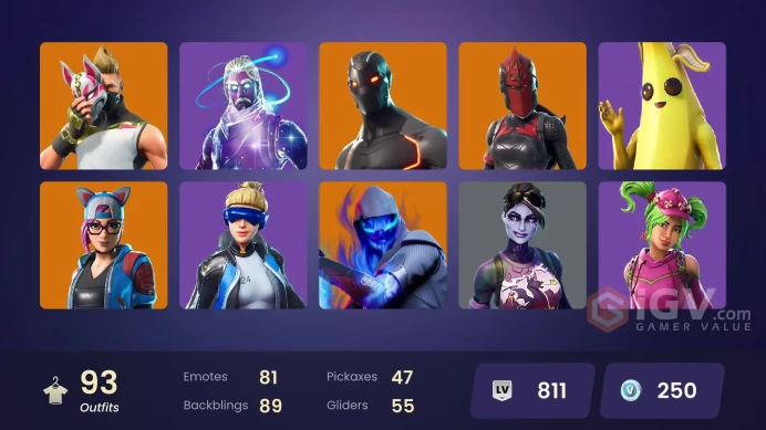 93 skins | Galaxy | Tidy | Omega | Neo Versa | Blue Striker | Carbon Commando | Trilogy | Prodigy | The Prisoner | Valor | Sentinel | Red Knight