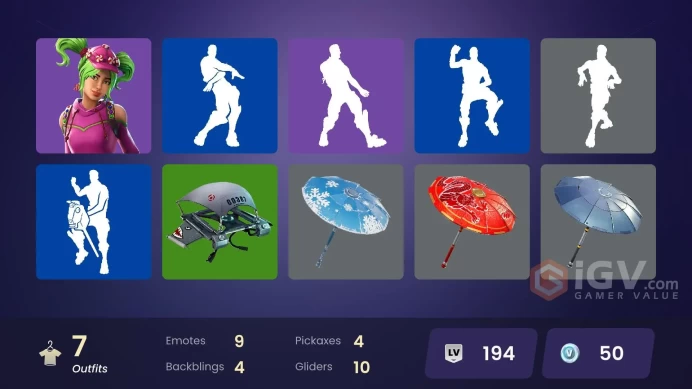 7 skins | Ride The Pony | Mako | Snowflake | Blue Team Leader | Rogue Agent | Carbide | Zoey | Battlehawk | Teknique | Sgt. Green Clover