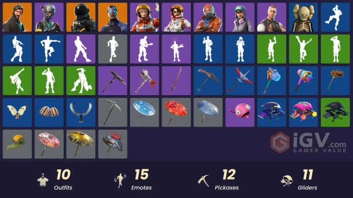 10 skins | The Reaper | Elite Agent | Take The L | Snowflake | Dark Voyager | Carbide | Rust Lord | Moonwalker | Mission Specialist | Battlehawk