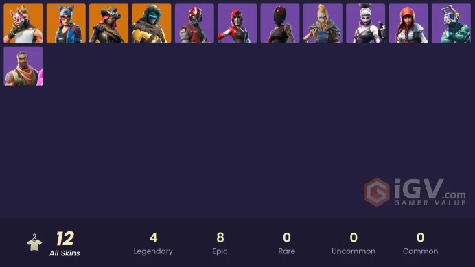 12 skins | Ride The Pony | Drift | Lynx | Zenith | Calamity | Wingman | The Ace | Huntress | Fable | Dusk | DJ Yonder | Giddy-up | Redline