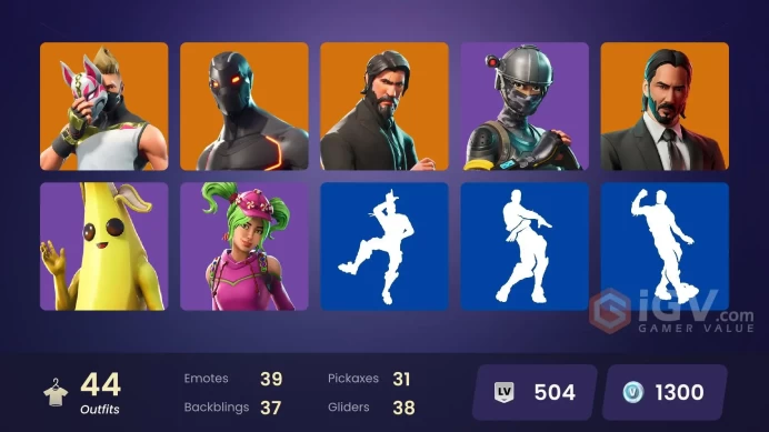 44 skins | The Reaper | Elite Agent | Take The L | Omega | Ride The Pony | Snowflake | Rogue Agent | Blue Striker | Valor | Ruin | Dark Voyager