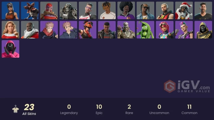 | PC/XBOX | 23 SKINS | Megalo Don | LBC '93 Dogg | Nick Eh 30 | Yuji Itadori | Streetwear Yuji Itadori | Rap Boy Reloaded | 700 VBUCKS | FkPTW |