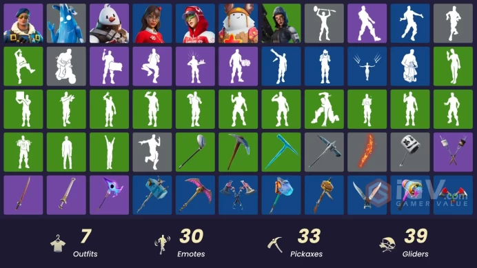 | PC/XBOX | 7 SKINS | Polar Peely | Snowmando | Royale Bomber | Arctic Adeline | Krisabelle | Sled Ready Guff | 500 VBUCKS | FW5lv |