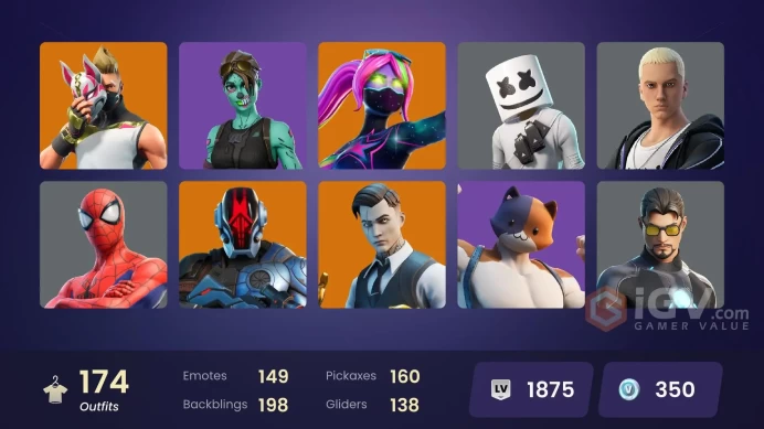 [PSN/PC/Xbox] 174 skins | Lara Croft | Reaper | Drift | Calamity | Spider-Man | Meowscles | Geralt of Rivia | Peter Griffin | Take The Elf | 350