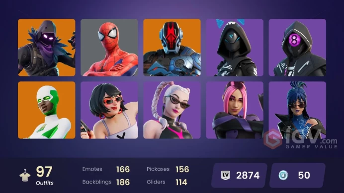 [PSN/PC/Xbox] 97 skins | Backlash | Spider-Man | Peter Griffin | Master Chief (Matte Black) | Subzero Cryptic | Vivi Chroma | Raven | Snap | 50 