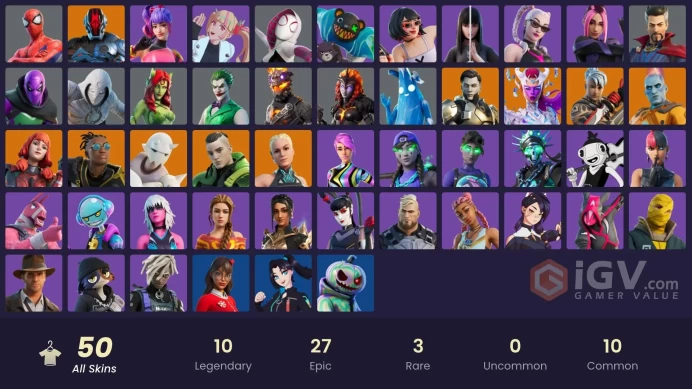 [PSN/PC/Xbox] 50 skins | Spider-Man | Spider-Gwen | Ronin | The Imagined | The Cube Queen | Snap | Twyn | The Origin | Malik | 50 VB