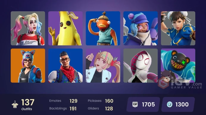 | PC/XBOX | 137 SKINS | Mizuki | Snap | Malik | Nezumi | The Imagined | The Origin | Twyn | The Scientist | Catalyst | 1300 VBUCKS | Fk7LB |