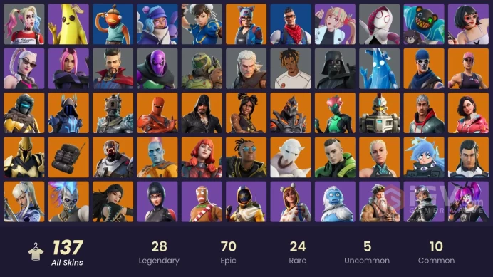 | PC/XBOX | 137 SKINS | Mizuki | Snap | Malik | Nezumi | The Imagined | The Origin | Twyn | The Scientist | Catalyst | 1300 VBUCKS | Fk7LB |