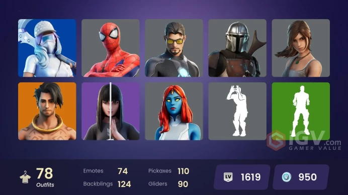 [PSN/PC/Xbox] 78 skins | Lara Croft | Spider-Man | Vivi Chroma | Sultura | Ronin | The Cube Queen | Optimus Prime | Torin | Predator | Joey | 95