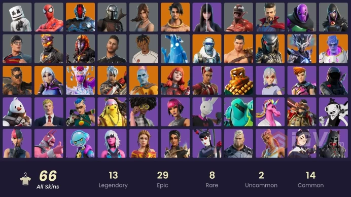 [PSN/PC/Xbox] 66 skins | Lara Croft | Reaper | Spider-Man | Frostbite | Ronin | The Imagined | The Cube Queen | Torin | The Origin | Predator | 