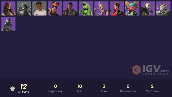 [PSN/PC/Xbox] 12 skins | T-60 Power Armor | Slayer Juice WRLD | Ringmaster Scarr | Chaos Director | Dynamo TNTina | Undercover Skye | 650 VB