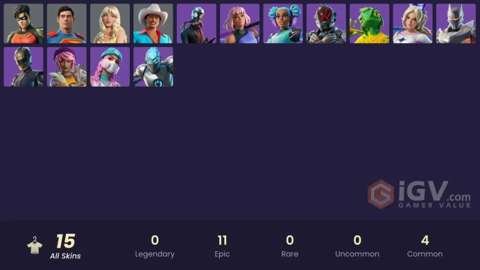 [PSN/PC/Xbox] 15 skins | Reaper | Die With A Smile Bruno | Sabrina Carpenter | Robin | Superman | Street Wave Teknique | Ziggy | Sonia | 0 VB