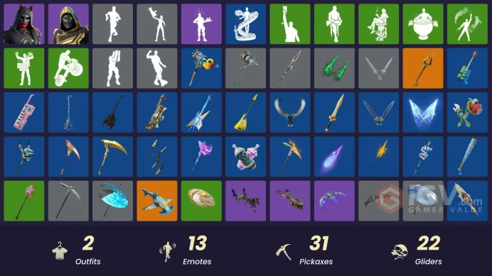 [PSN/PC/Xbox] 2 skins | Blitz Knight | Felina | Cozy Conch | Meowtooth Plush | Captain Jones's Shield & Pickaxe | Gwenpool's Katanas | 500 VB