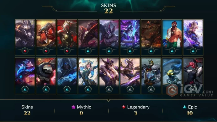 | EUW | 22 SKINS | IRON 2 | 121 CHAMPIONS | 121 LEVEL | INSTANT DELIVERY | FULL ACCESS | FkS8H |